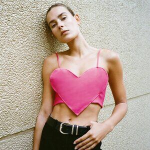 ZARA | Heart Crop Tank Top | Sz. S